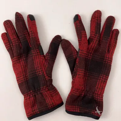 Eddie Bauer Red Black Plaid Winter Mittens With Thinsulate Size S/M • $19.55