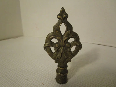 $23.75 • Buy Vintage Art Deco Large Lamp Finial Topper 4.25  Tall Cast Iron Antique
