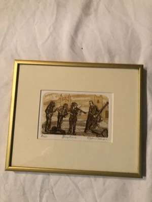 £55 • Buy AFFORDABLE! GLYNN THOMAS RE. B 1946 ( THE BUSKERS)  COPPER PLATE ETCHING 9/150