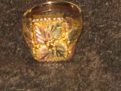 Mens Landstroms Black Hills 10k Gold Ring ( Sz. 8 ) • $400