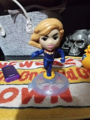 The Marvels Captain Marvel #1 Blue Stand McDonalds Happy Meal Toy 2023 Loose • $5.95