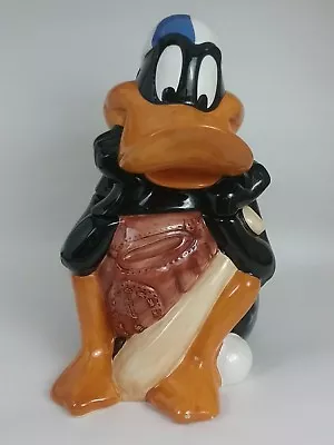 Vintage 1993 Warner Brothers Daffy Duck Playing Baseball Ceramic Cookie Jar  • $32.50