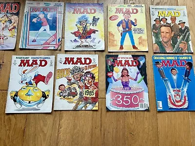 Collection Of Nine 1980s/90’s Mad Magazine UK Edition • £40