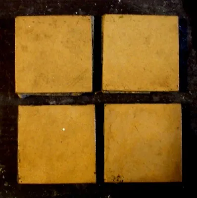 Antique Victorian Geometric Hall Floor Terracotta Tile Buff 2 X2   1 Of 515 • £2.75