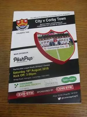 18/08/2018 Cambridge City V Corby Town • £3.99