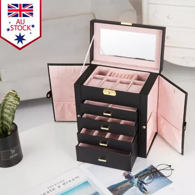 $81.25 • Buy Large Jewellery Box 5 Layer Ring Storage Case Necklace Earring Display Organiser