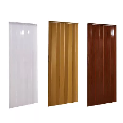 £69.99 • Buy New 6/12mm PVC Folding Door Gloss Plastic Doors Sliding Panel Divider Washable