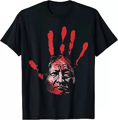 NEW Native American Indigenous Red Hand Indian Blood Themed T-Shirt MADE IN USA • $22.99