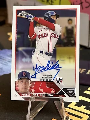 2023 Topps Chrome #RA-MY Masataka Yoshida On Card Auto RC Boston Red Sox • $99.99