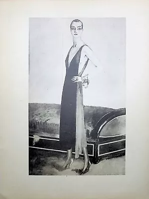 Kees Van Dongen: Elegant Slim Line Engraving Signed 1925 • $107.83