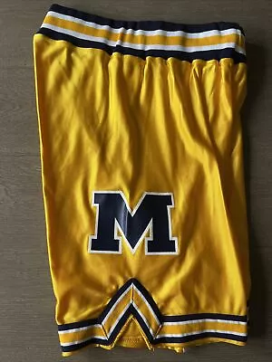 Delong Pro Long Fab 5 Michigan Vintage Basketball Nike Shorts Sz L • $99.99