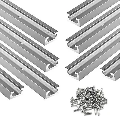 8pcs 48'' 1220mm Double Cut Aluminum Alloy Profile T Track Universal Woodworking • $74.99