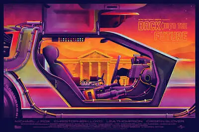 BTTF Back To The Future Poster FOIL VARIANT Art Print By Mondo Artist DKNG LE200 • $259.99