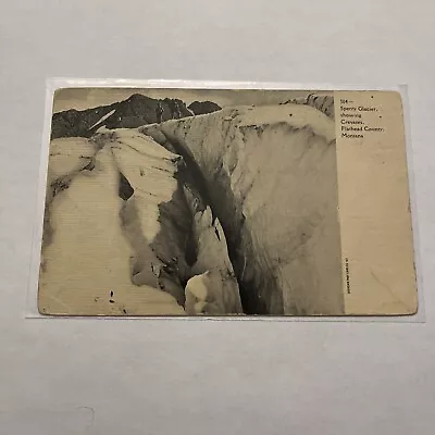 Sperry Glacier Showing Crevases Flathead County Montana Postcard Vintage • $3.99