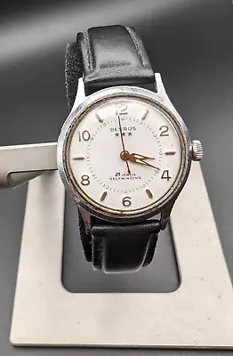 Benrus 3 Star Series 7155 White Dial Self Winding 25 Jewels Watch • $75