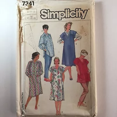 Simplicity 7341 Maternity Top Dress Tunic Trouser Loose Ladies New Uncut Pattern • £12.50