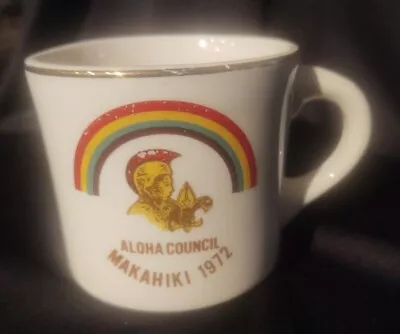 Aloha Council Makahiki 1972 Vintage Coffee Mug Cup Boy Scouts Rainbow Hawaii  • $35