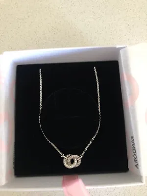 $65 • Buy Pandora Signature Intertwined Pave Pendant Necklace. 45cm Chain