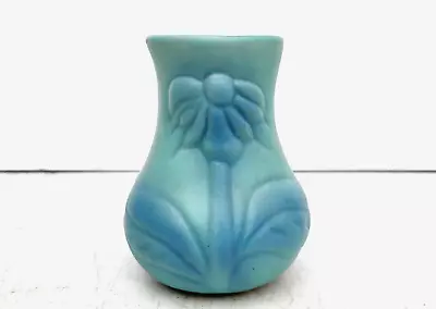 Van Briggle Art Pottery Vase Turquoise 4-1/4  MINT C1940s - 50s • $79.95