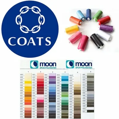 £0.99 • Buy Moon Thread Coats Polyester 1000 Yard Sewing Machine