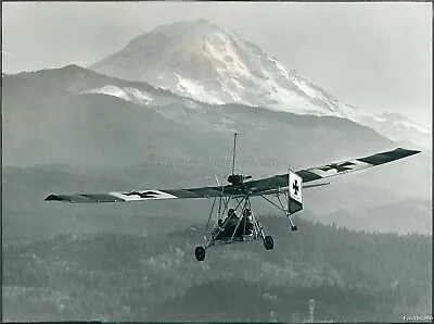 1983 Wayne Mack Flies Ultralight Plane Above Enumclaw W.A Aviation Photo 7X9 • £24.12