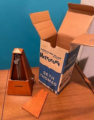 Seth Thomas Metronome  #10 1101 Mahogany Key-wound E873-006 & Original Box • $70