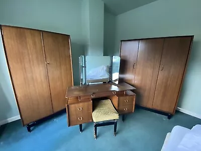£450 • Buy Vintage G Plan Librenza Tola E Gomme Set - 2x Wardrobes, Dressing Table + Stool