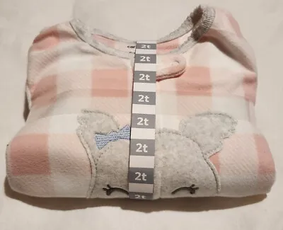 NWT Carter's Koala Fleece Footed 1PC Pajamas PJs 2T Toddler Girl • $12.99