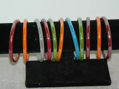 Indian Plain Glass Bangles Bollywood Traditional Shiny Bracelets 11 Pieces Small • $21.99