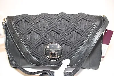 Elliott Lucca Mansera NEW Black Leather Shoulder Bag 105360 $198 • $20