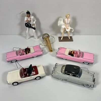 Elvis Pink Cadillac Marilyn Monroe 66' Mustang Hallmark Christmas Ornament Lot 7 • $99.95