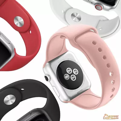 $7.99 • Buy Silicone 38-40mm 42 44mm Tpu Sport Band For Apple Watch Series 8 7 6 5 4 3 2 SE