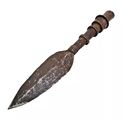 Rare 1800's Old Vintage Antique Iron Fine Hand Forged Mughal Spear Head Lance • $224.25