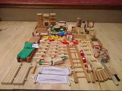 $90 • Buy Wooden Dollhouse Dolls Furniture Battat Ryan's Room Lot
