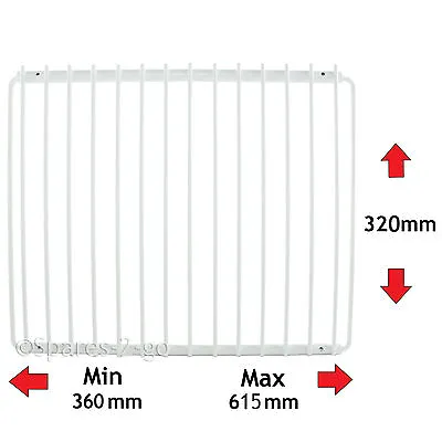 £11.49 • Buy SWAN Fridge Shelf White Plastic Coated Adjustable Freezer Rack Extendable Arms