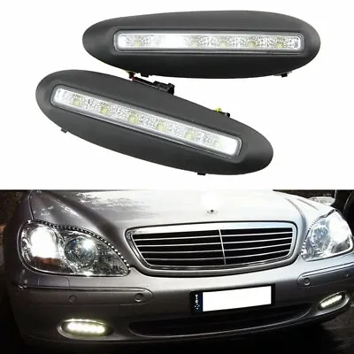 2Pcs LED Daytime Running Light Assy For Benz S-Class W220 98-01 DRL Fog Lamp Kit • $129.99