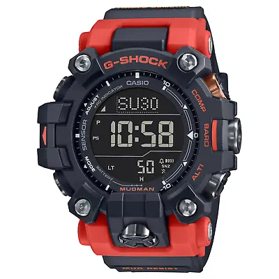 Casio G-Shock Master Of G Mudman Black And Red Resin Solar Watch GW-9500-1A4 • $299