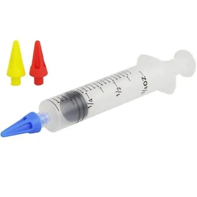 EAR WAX REMOVAL SYRINGE 20ML Capacity With 3 Soft Silicone Quad Tips UK SELLER • £3.39
