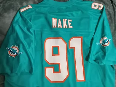 Miami Dolphins Aqua Jersey #91 (Cameron) Wake Size 3XL-B Stitched Smoke-free • $49.99