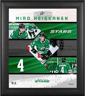 Miro Heiskanen Dallas Stars Framed 15  X 17  Stitched Stars Collage • $37.49