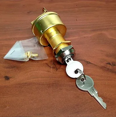Marine Brass Ignition Starter Switch 3 Terminals 3 Positions Heavy Duty OFF ON • $23.25