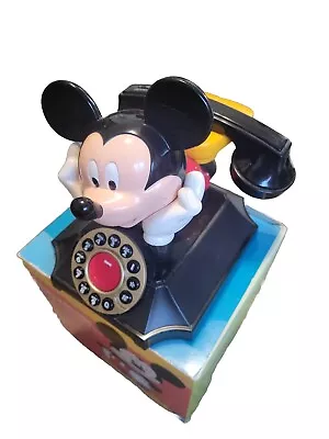 Vintage Disney Micky Mouse Desk Telephone Push Button Telemania • $25