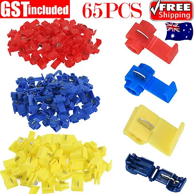 65Pcs Terminals Connectors Quick Splice Lock Wire T Tap Cable • $5.99