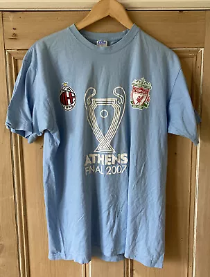 Champions League Final T Shirt Athens 2007 Liverpool FC AC Milan (XL) VGC • £10