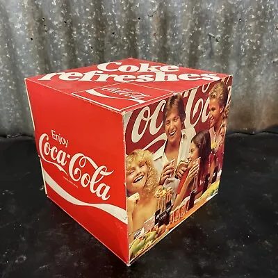 Vintage Coca Cola Cube Shop Display Sign 24cm Tall • $88.90