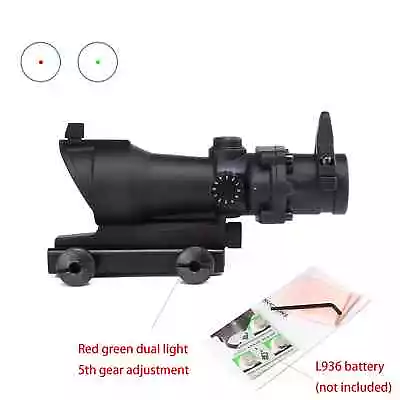 Acog 1x32 Tactical Red Dot Sight Real Green Fiber Optic Riflescope • $40.90