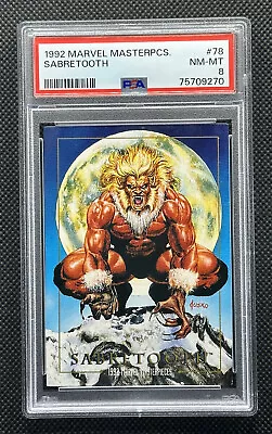 1992 Marvel Masterpieces #78 Sabretooth PSA 8 • $14.99