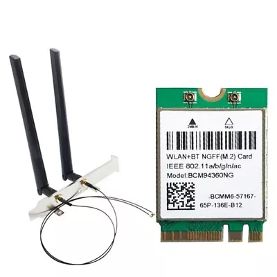 BCM94360NG  Adapter M.2 Desktop Kit Hackintosh   NGFF Wifi Card Dual Band2067 • £33.80