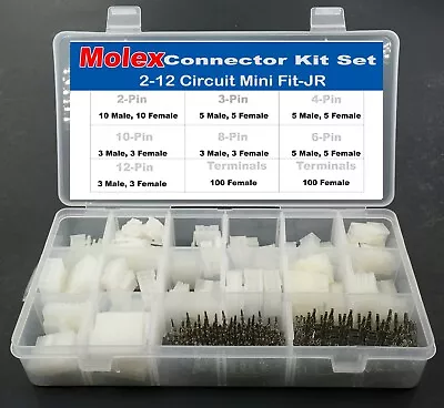 268pcs Molex 2-12 Circuits Mini-Fit Jr ™  13amp Terminals Size 18-24 AWG • $56.09