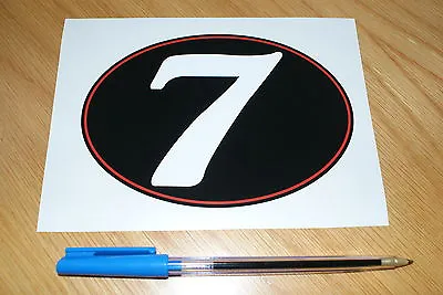 Number 7 Retro Race Number - Medium • £5